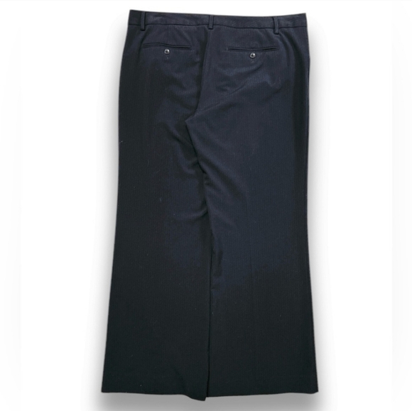 GAP Perfect Fit Navy Pinstripe Flat Front Trousers - Picture 7 of 9